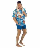 Blauwe hawaii kleding volwassenen